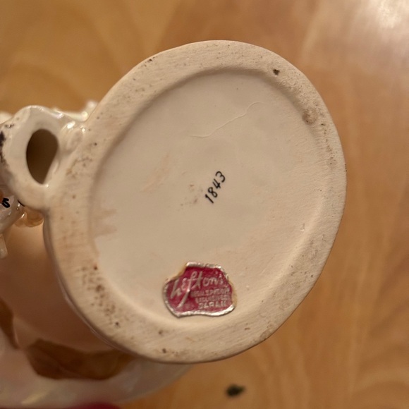 🌻 Vintage rare lady head vase pastel floral hat flower - Picture 4 of 9